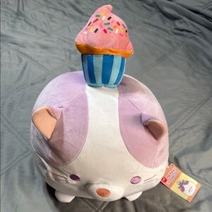 Cute Cat Plush with Cupcake Hat